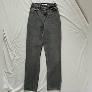 Abercrombie & Fitch “the 90’s straight ultra high rise” jean, dark grey color